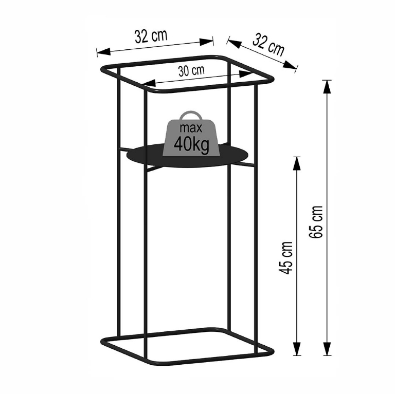 wysoki stojak na kwiaty